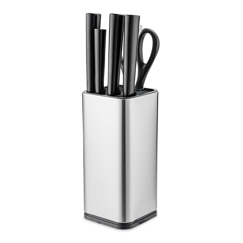 Elevate Your Culinary Skills with the Stainless Steel All-In-One Black Blade Non-Stick Kitchen Knife Set