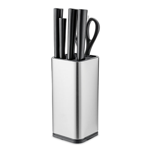 Elevate Your Culinary Skills with the Stainless Steel All-In-One Black Blade Non-Stick Kitchen Knife Set