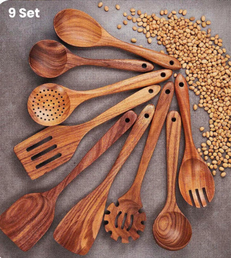 Elevate Your Cooking Experience with Our Premium Wooden Spatula Kitchenware Set