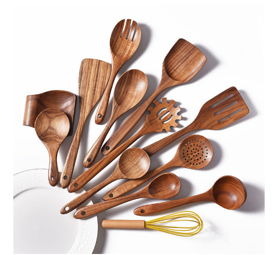 Elevate Your Cooking Experience with Our Premium Wooden Spatula Kitchenware Set