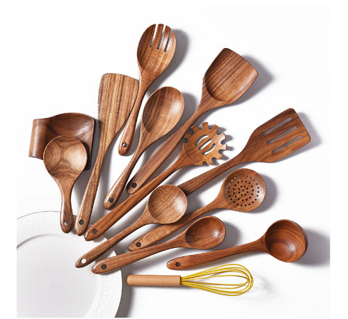Elevate Your Cooking Experience with Our Premium Wooden Spatula Kitchenware Set