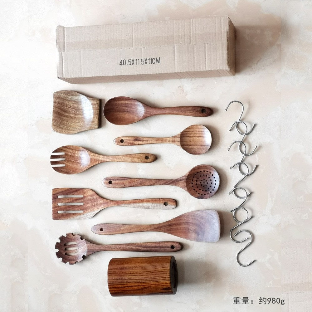 Elevate Your Cooking Experience with Our Premium Wooden Spatula Kitchenware Set